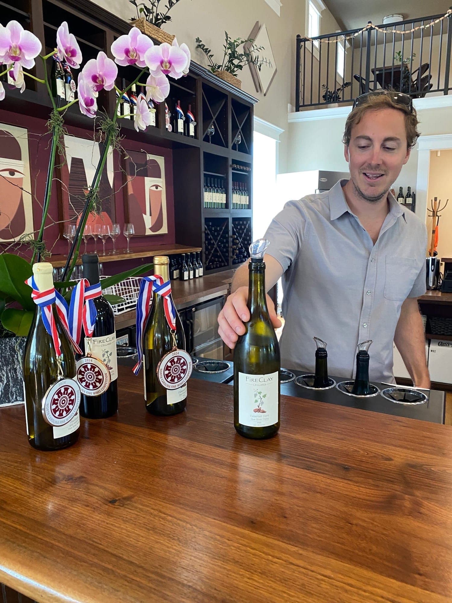 Tasting room at FireClay Cellars